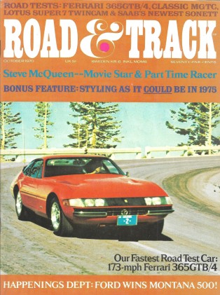 ROAD & TRACK 1970 OCT - STEVE McQUEEN, SUPER 7 TWIN